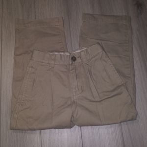 Gap Kids Easy Fit Slim Pants - Size 6 Slim - Tan, Pleated